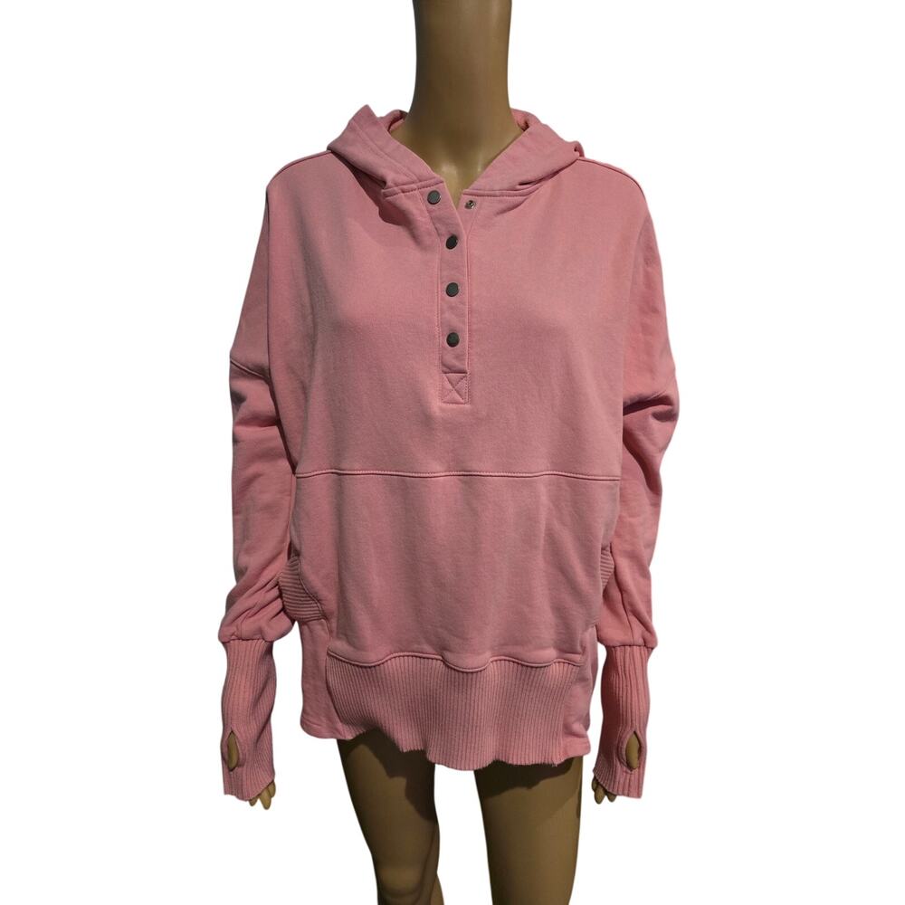 Aemi + Co pink Together Pullover Hoodie Small